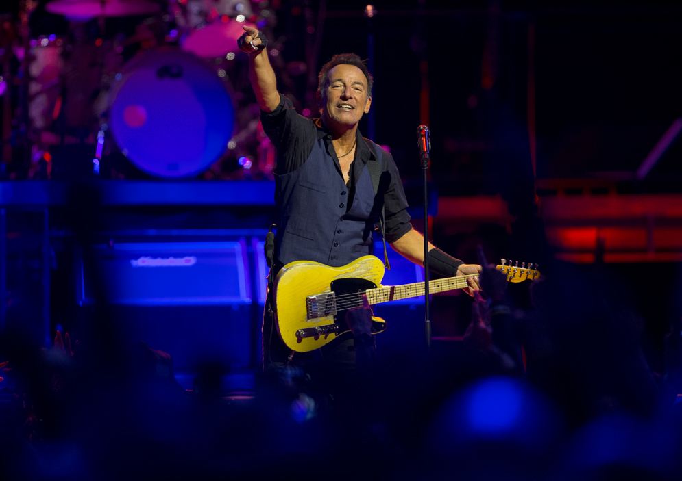 Bruce Springsteen and the E Street Band perform, Sunday, January 31, 2016, at the Prudential Center in Newark.